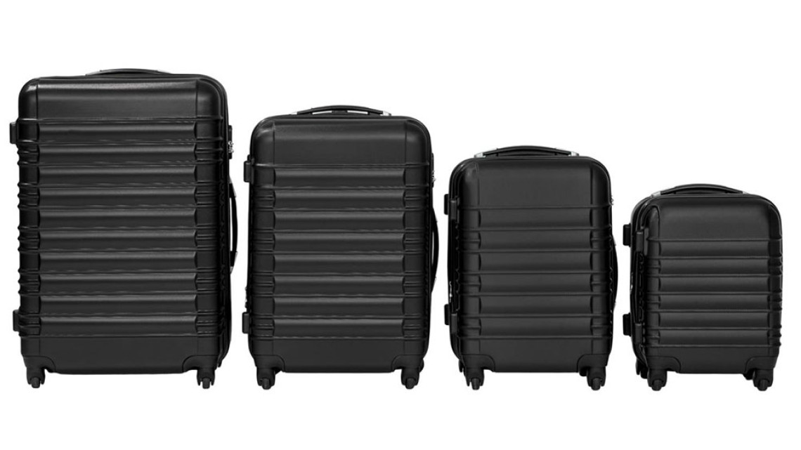 Timeless Tools 4 db-os merev falú bőrönd szett, 4 színben-fekete