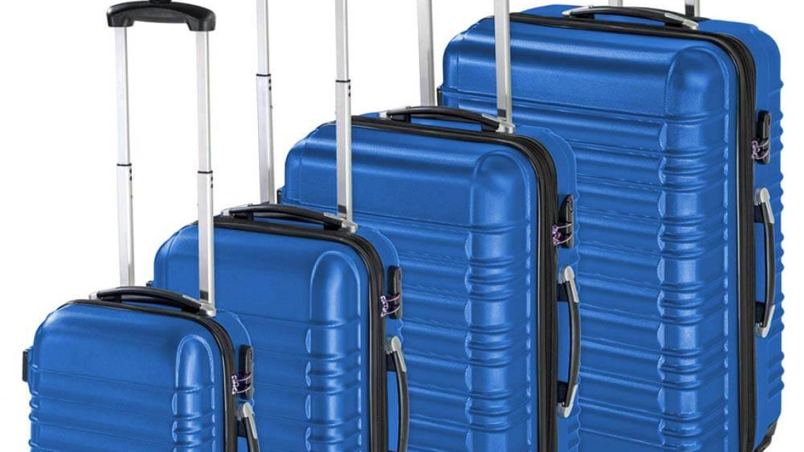 Timeless Tools 4 db-os merev falú bőrönd szett, 4 színben-kék