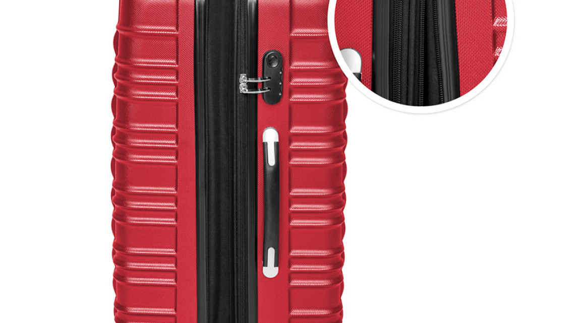 Timeless Tools 4 db-os merev falú bőrönd szett, 4 színben-piros