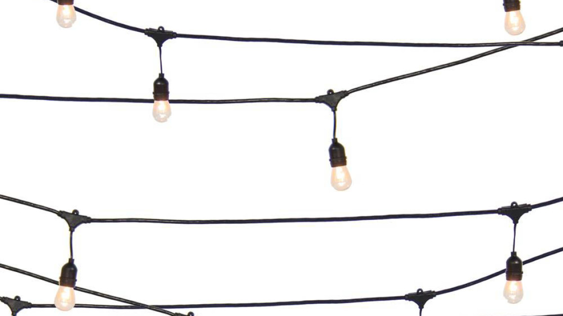 Timeless Tools Vízálló dekor égősor, 15 db E27 LED lámpával, 14,6 m, melegfehér