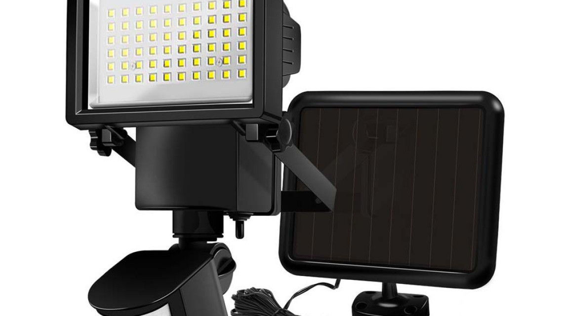 Timeless Tools Mozgásérzékelős, napelemes reflektor, 60 LED