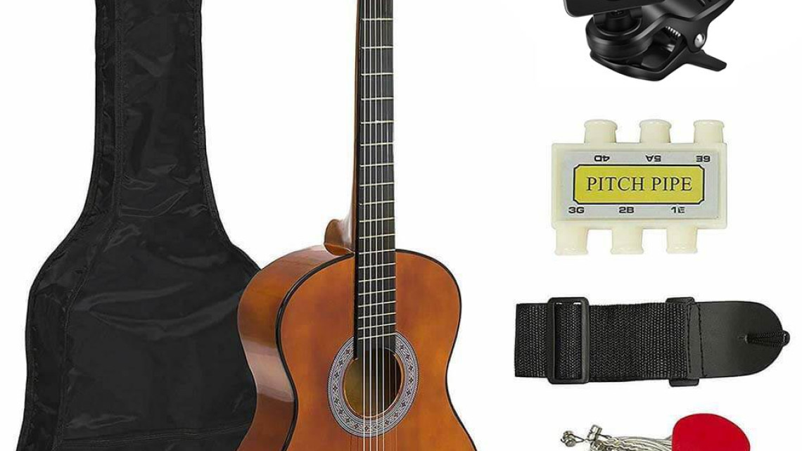 Timeless Tools Akusztikus gitár szett kezdőknek, ajándék hangolóval, 2 színben-barna
