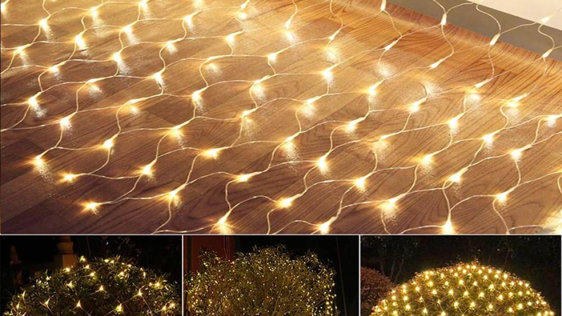 Timeless Tools 128 LED-es hálós fényfüzér, 2 színben-melegfehér