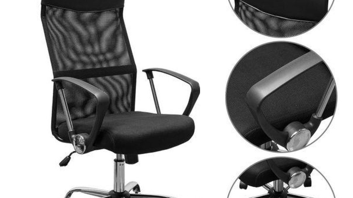 Timeless Tools Ergonomikus irodai szék magasított háttámlával - fekete