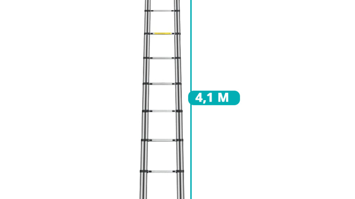 Timeless Tools Teleszkópos alumínium létra 3 méretben-4,1 méteres