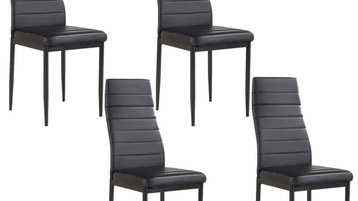 Timeless Tools 4 darabos étkezőszék szett, fekete