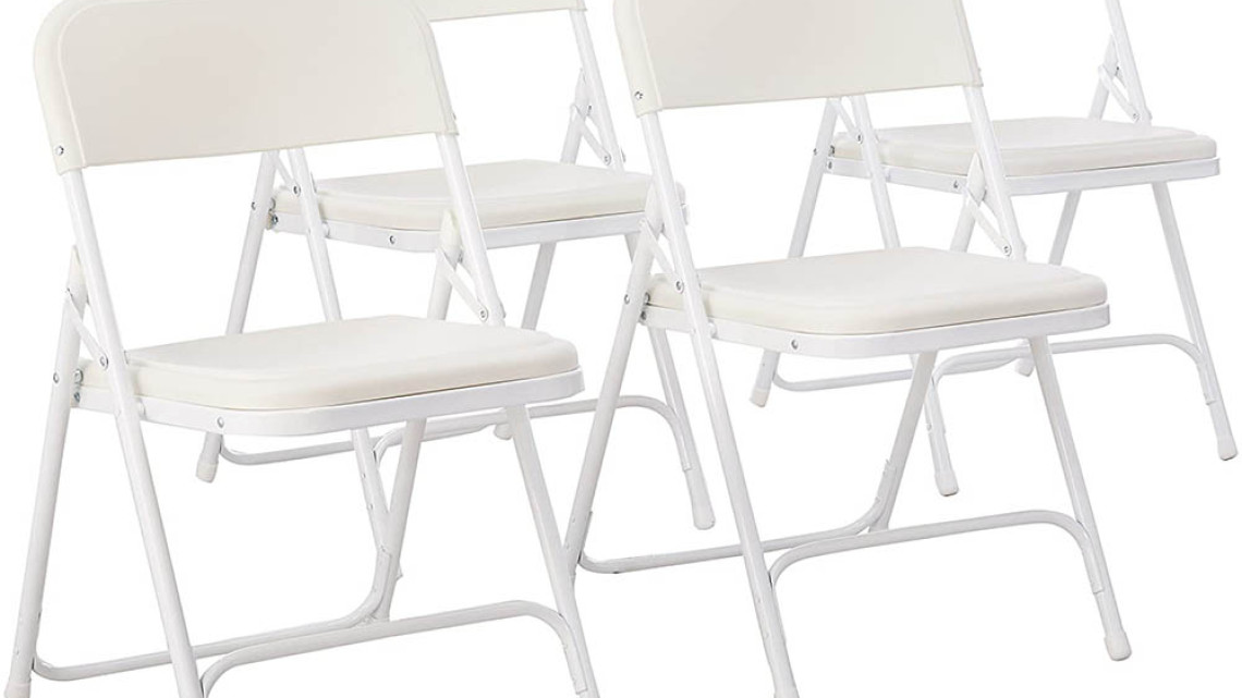 Timeless Tools Párnázott, összecsukható szék 4 db-os, fehér színben
