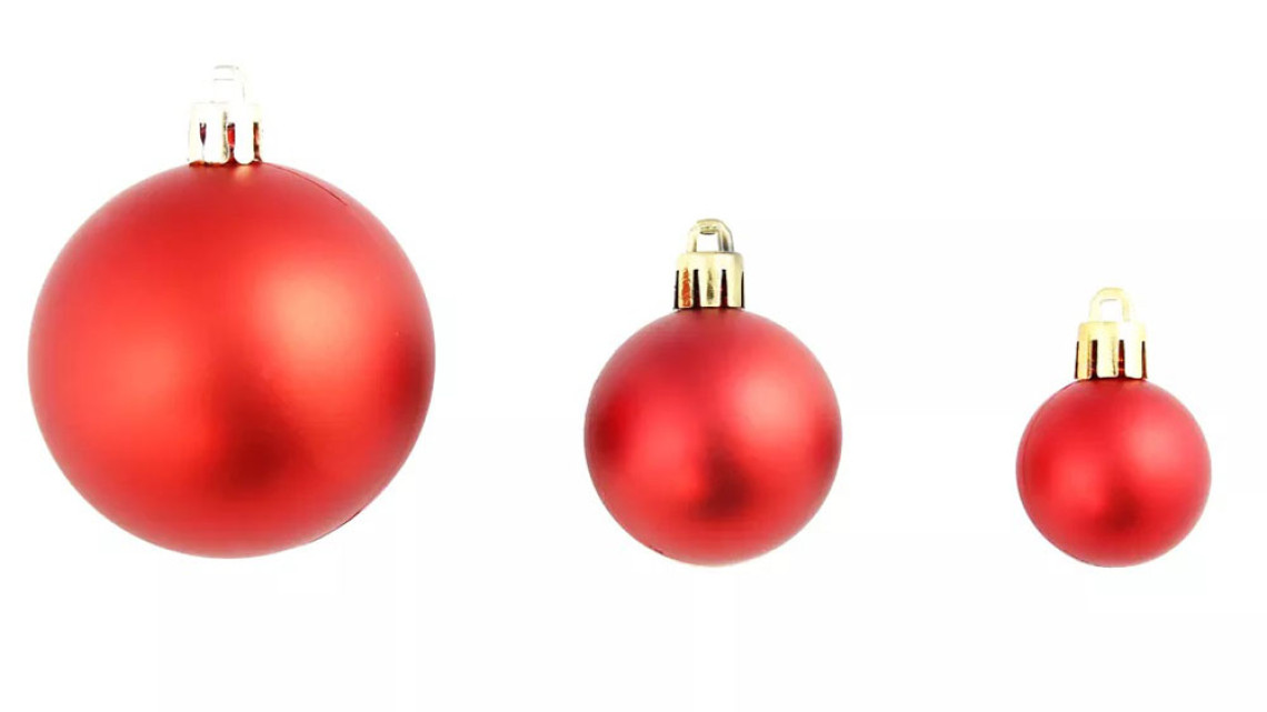 Timeless Tools 112 részes karácsonyfadísz, több színben-piros