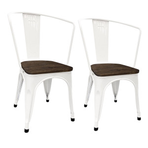 Timeless Tools Panni étkezőszék fém 2db, több színben-sötét fa ülés