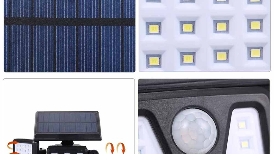 Timeless Tools 3 paneles elforgatható napelemes lámpa 