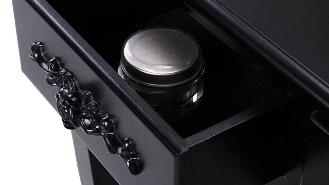 Timeless Tools Tükrös fésülködő asztal székkel, Rome több színben-fekete