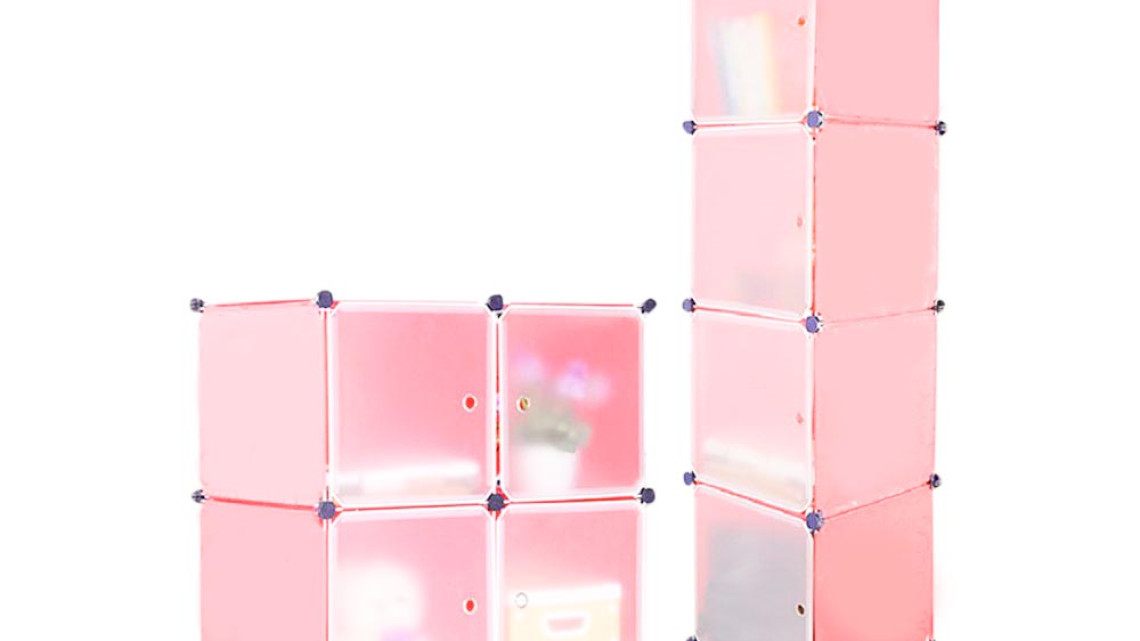 Timeless Tools Műanyag elemes szekrény-rózsaszín