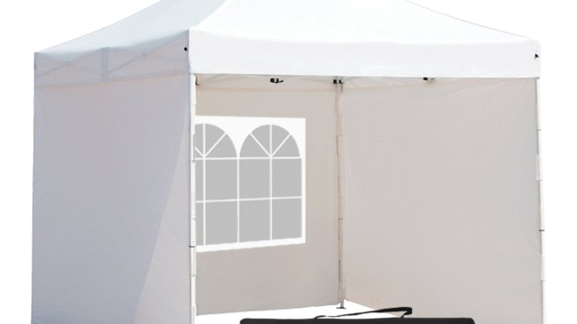 Timeless Tools Összecsukható kerti pavilon több típusban-2,9x2,9 méteres-fehér-pavilon+oldalfal+hordtáska