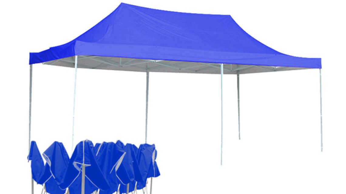 Timeless Tools Összecsukható kerti pavilon több típusban-2,9x4,25 méteres-kék-pavilon+hordtáska