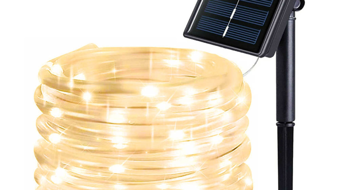 Timeless Tools Napelemes dekor fényfüzér 10m, melegfehér