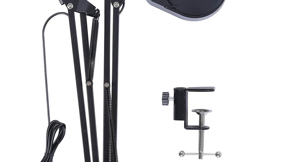 Timeless Tools Asztalra szerelhető, 2 lencsés, LED-es nagyító