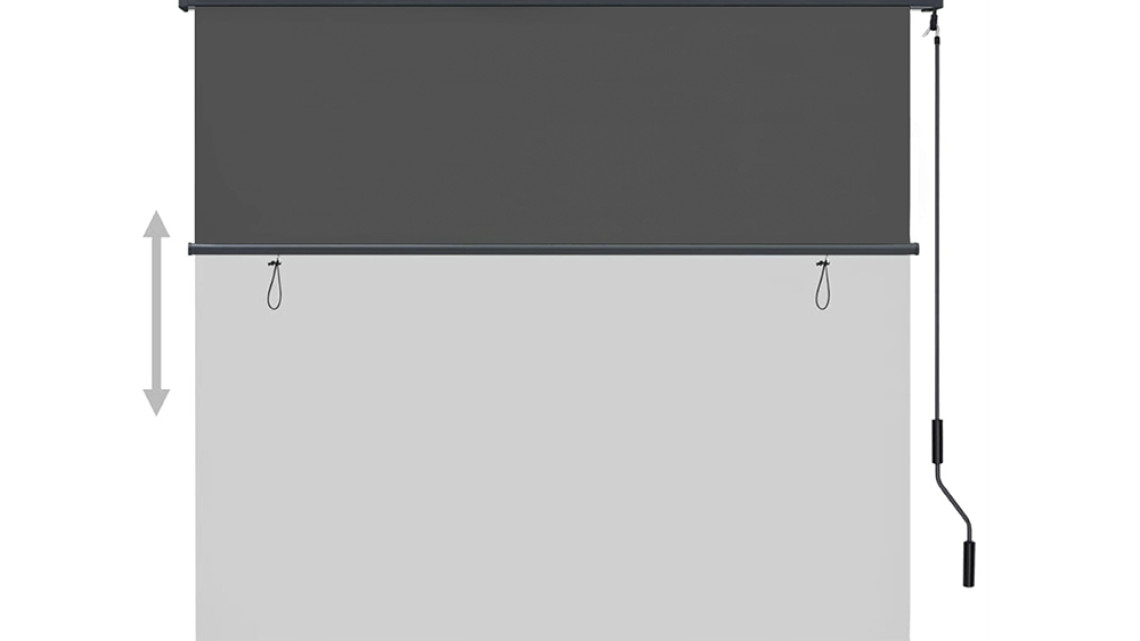 Timeless Tools Függőleges napellenző, 1,3*2,5m, szürke